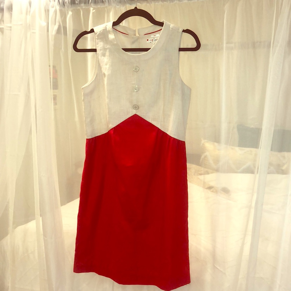 Red and White Dress